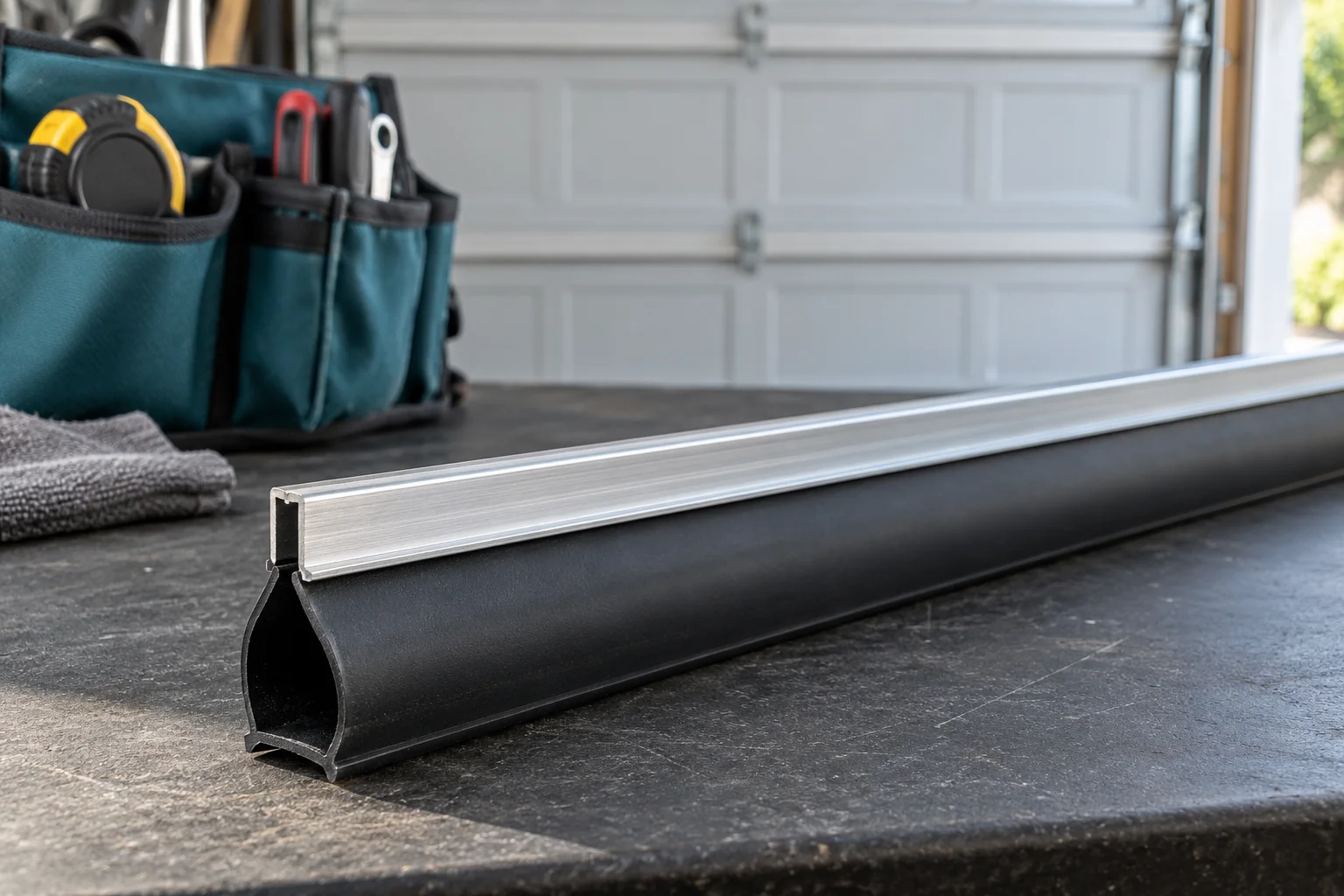 Garage door design and equipment illustration