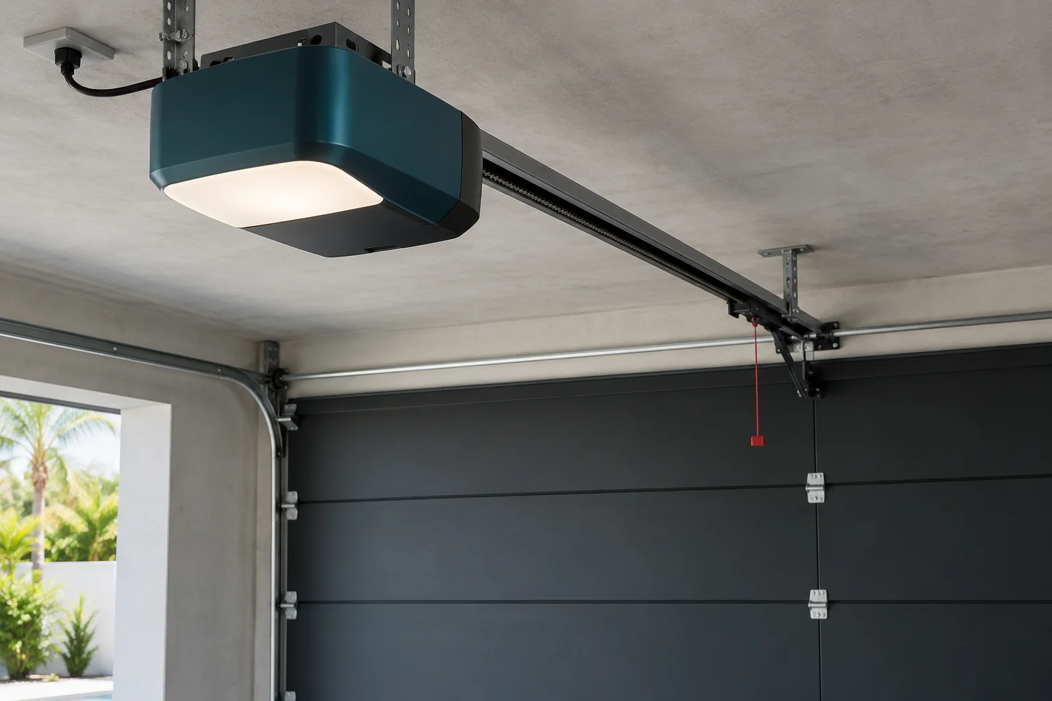 Garage door design and equipment illustration